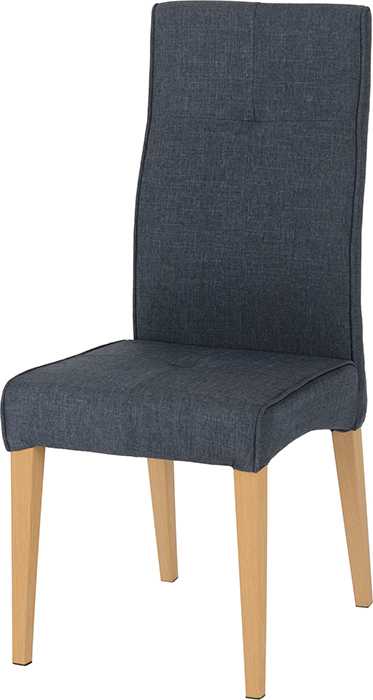 Lucas Chair In Dark Blue Fabric - Click Image to Close